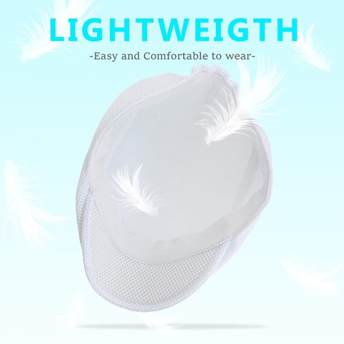 meioro Men's Mesh Flat Cap Summer Breathable Newsboy Hats Beret Ivy Cap Gatsby Irish Cabbie Driving Hat Full Head Wrap White