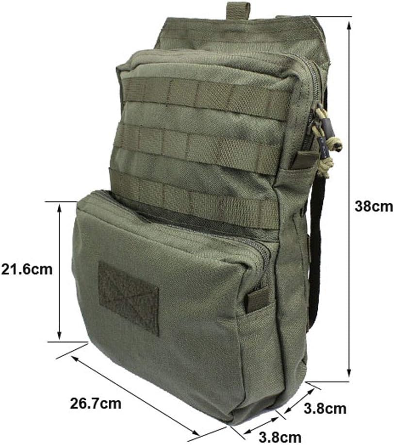 Tactical Molle Hydration Carrier (Bladder is not Included), Tactical Mobility 3-Liter Hydration Pack for Hiking, Biking, Climbing