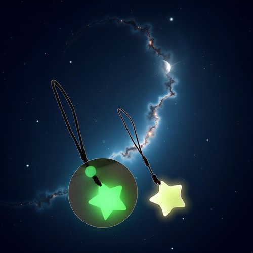 PurYupearl Luminous Star Keychain Fashion Handbag Pendant Unisex Key Chain Charm Key Chain Glow In The Dark Couple Pendant Accessory and Keychain Carabiners Outdoor Recreation