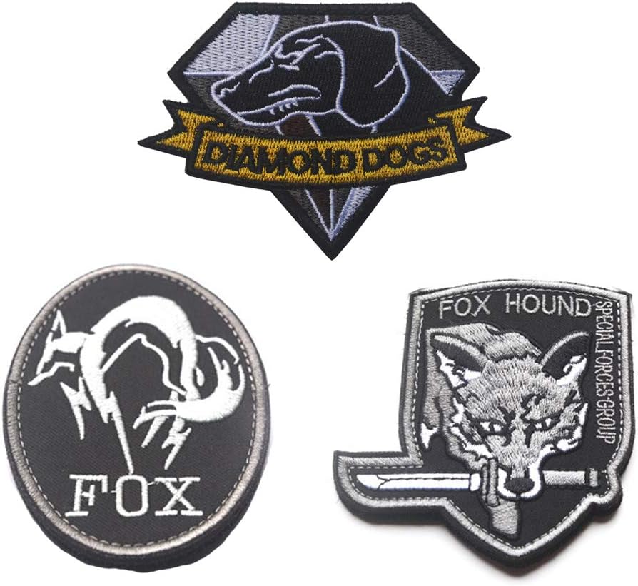 Military Morale Diamond Dogs and Metal Gear Solid Fox Patch (3pcs)