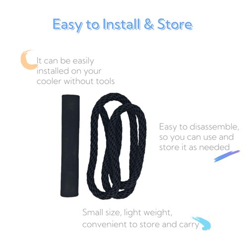 2 Pack Cooler Rope Handle Replacement for YETI, RTIC Coolers, Heavy-Duty, Comfortable Grip, Easy to Install, Perfect for Camping, Fishing, BBQs & Outdoor Adventures
