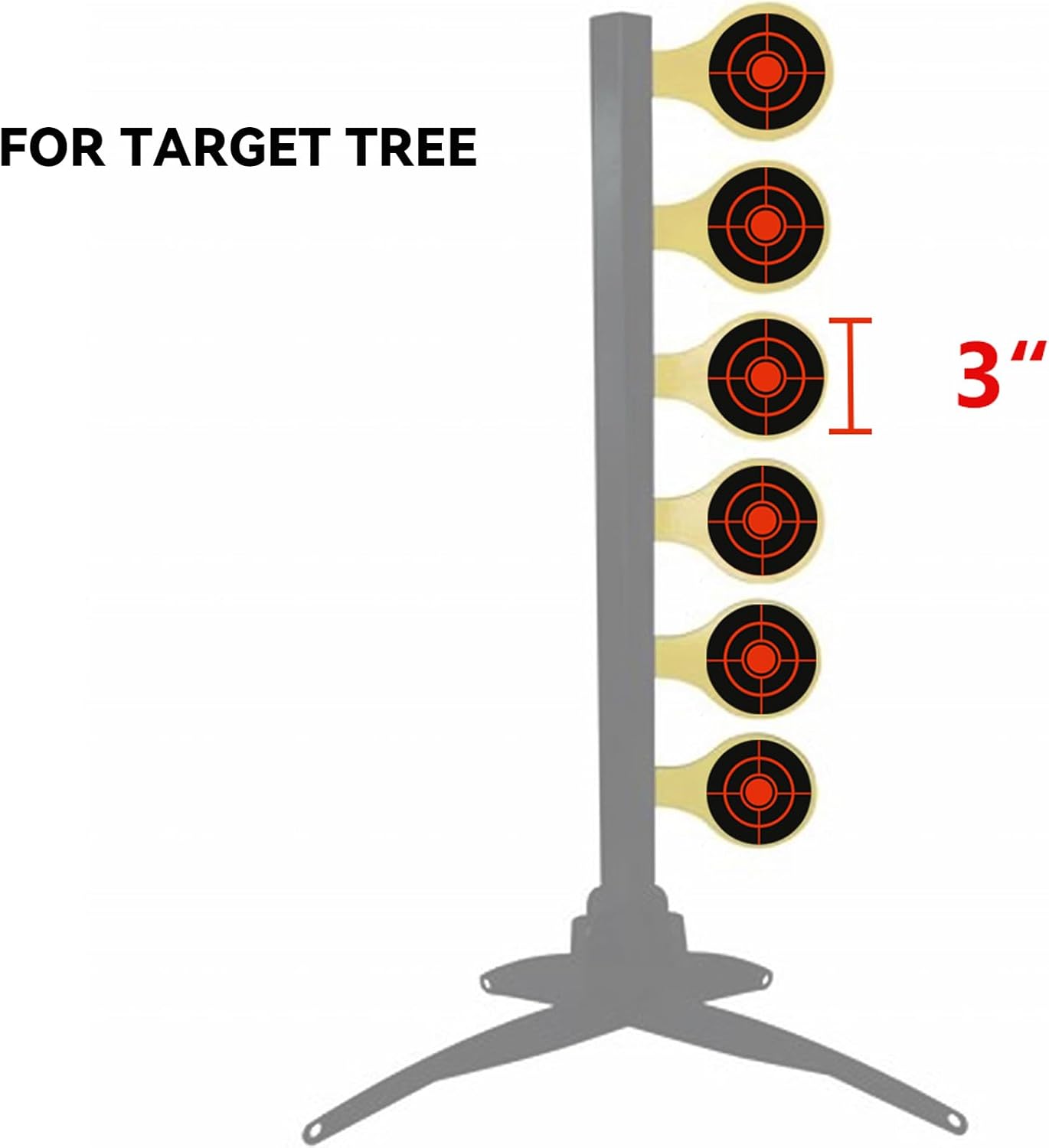 Splatter Target Stickers, 3" Reactive Paper Targets, 250/500 Pcs Adhesive Shooting Targets with Fluorescent Yellow Impact for BB Gun, Pellet Gun, Airsoft, Rifle Shooting Practice