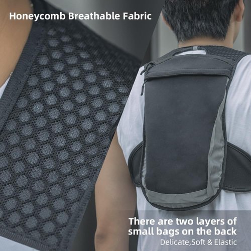 Rugvis Running Vest with Action Camera Mount Compatible with GoPro Hero 13/12/11/10, Running Hydration Vest with 500ml Soft Flask for Trail Hiking