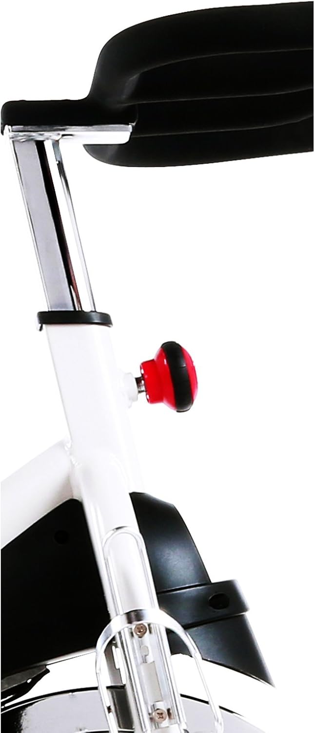 Sunny Health & Fitness Stationary Exercise Bike Machine w/ Adjustable Cushion Seat & Multi-Grip Handlebar, Indoor Cycling Equipment for Home Cardio Training, Optional Magnetic or Friction Resistance