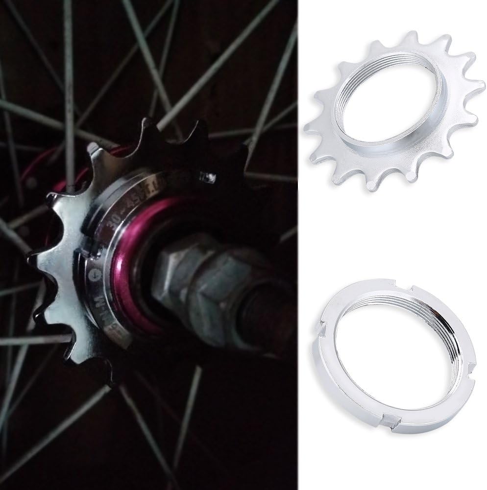Single Speed Freewheel, High Strength Steel Sprocket Freewheel Parts for Fixed Gear 13/14/15/16T(14T) Fixed Gear Cog Single Speed Chain Single Speed Cog 14T 14T