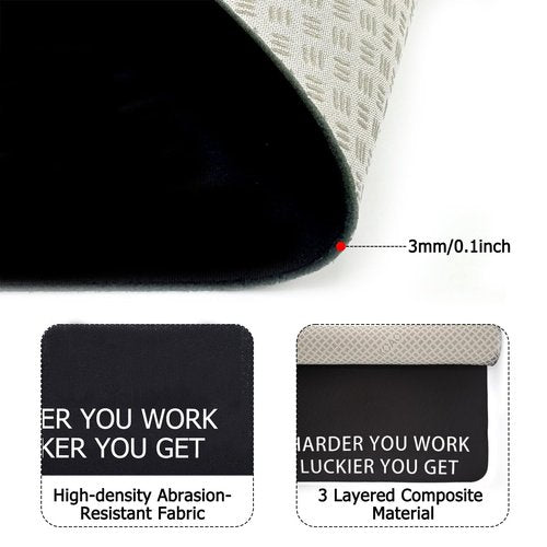 Non-Slip Workout Mat for Under Desk Ellipticals, Exercise Mat for Ellipse Leg Exerciser Machine, Apply to Foot & Leg Pedal Exerciser for Seniors Fitness, Enhanced Stability & Floor Protection(Black)