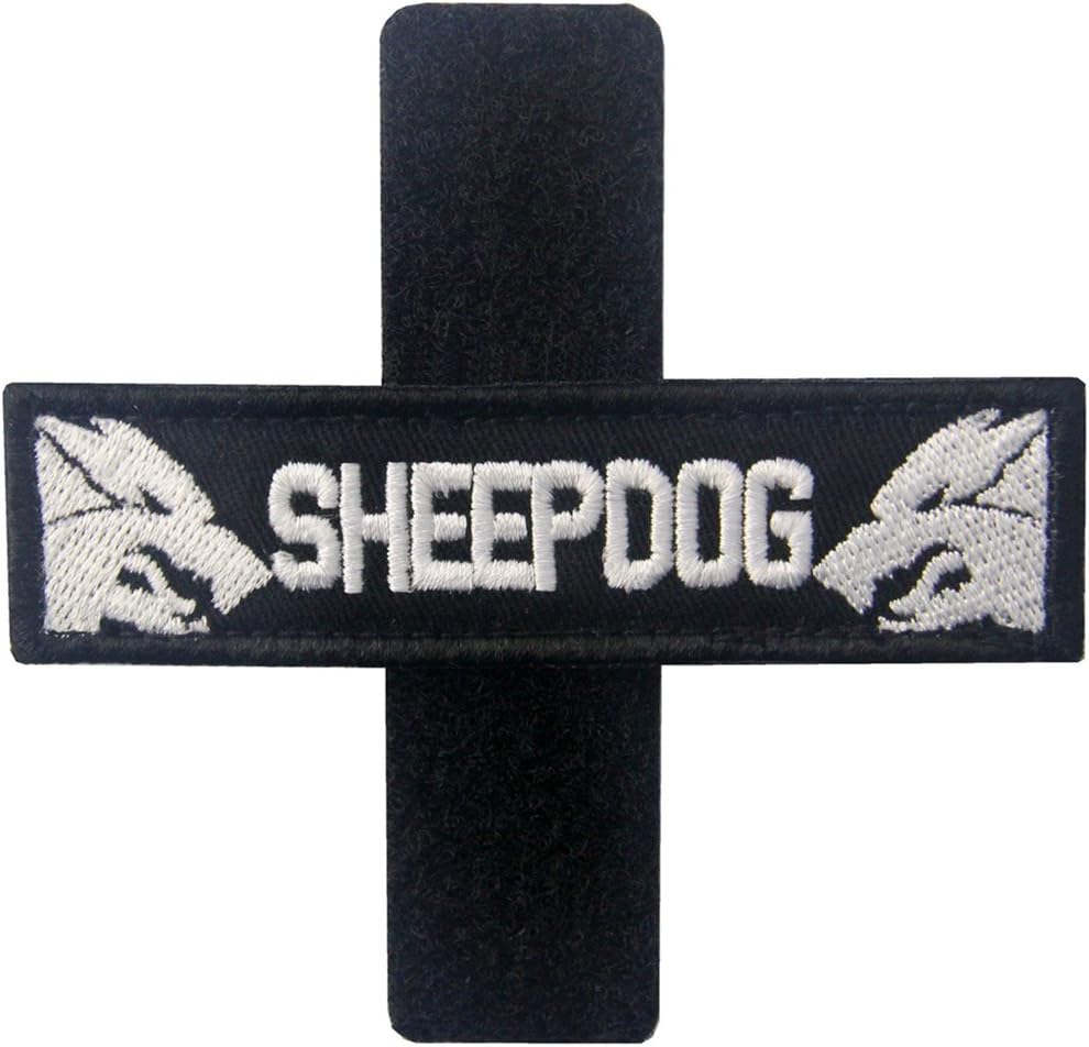 Sheepdog Tactical Military Embroidered Morale Hook & Loop Patch - Red