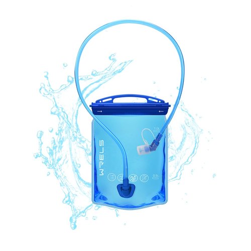 WRELS Hydration Bladder,Water Bladder for Hydration Pack,BPA-Free Leakproof Water Reservoir for Hiking Running Camping Cycling,1L