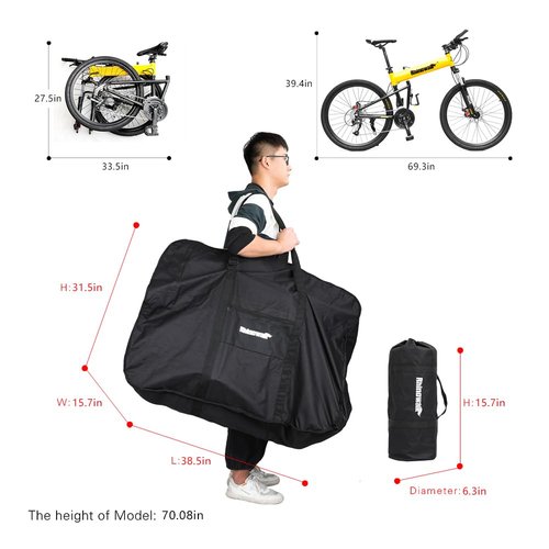 Kinpit 26 inch Folding Bike Bag Thick Bicycle Transport Carry Case for Air Travel