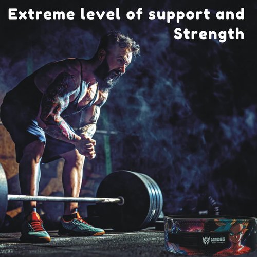 MEDSO Anime Weight Lifting Lever Belt, Lifting Blet for Squats,Deadlifts, Cross Training,Weightlifting, Bodybuilding for Perfect Back Support for Men Women (X7, X-Large)