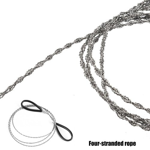 Wire Saw Camping Saw Stainless Steel Cable Saw Hand Pocket String Rope Saw Emergency Survival Outdoor Cutting Tool 5 PCS for Cutting Wood Plastic Hiking Camping Hunting