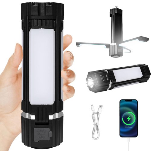 Rechargeable Lantern, Emergency Lights for Home Power Failure, Built-in 3000mAh Power Bank, 300LM, 5 Light Modes, IPX4 Waterproof for Hurricane Emergency, Outages, Camping Gear