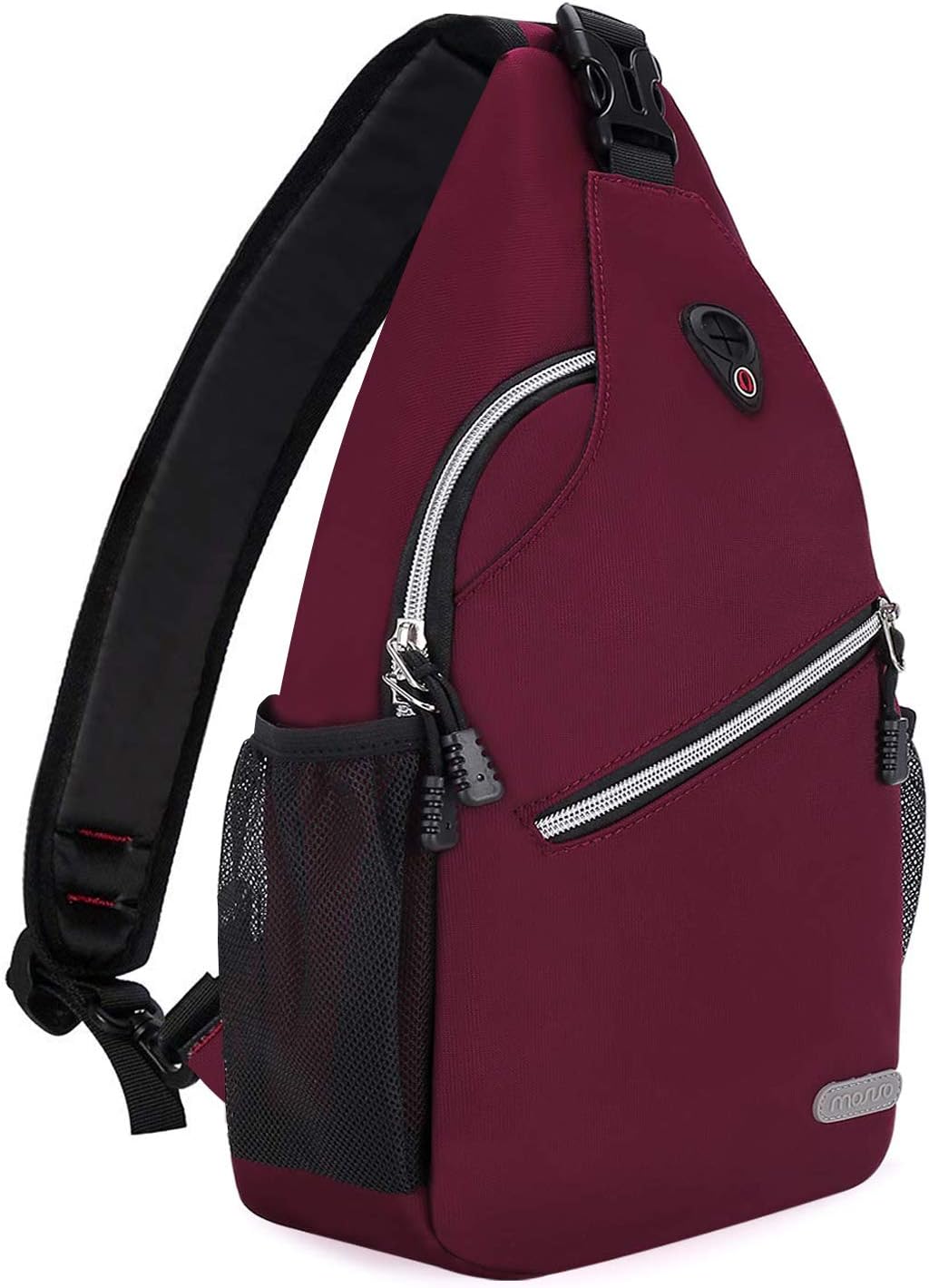 MOSISO Rope Sling Backpack (Up to 13 inch), Multipurpose Crossbody Chest One Shoulder Outdoor Travel Hiking Daypack, Black