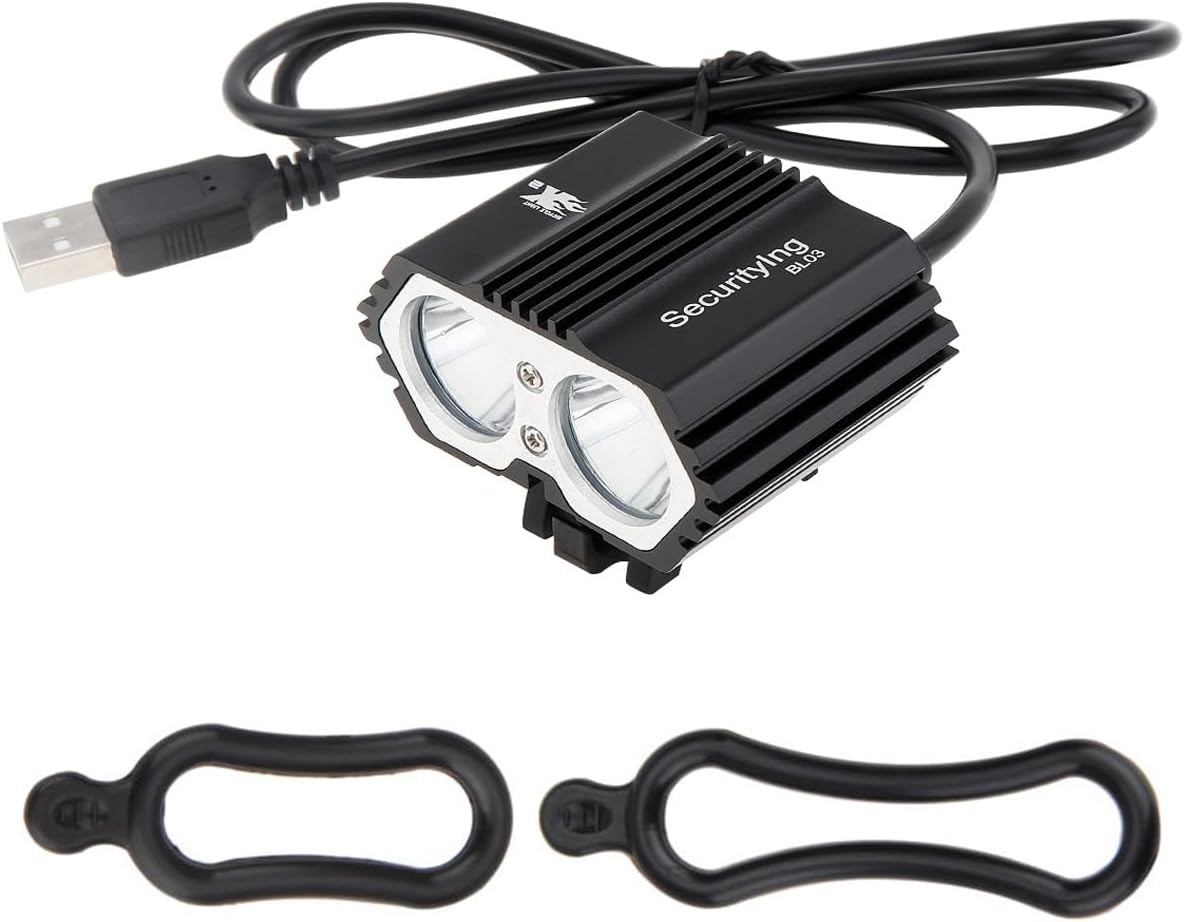 USB Powered Bicycle Light, LED Headlamp Waterproof 700 Lumens 4 Modes Cycling Front Lamp Bike Headlight for Mountain Road, Kids and City Bicycle - No Internal Battery