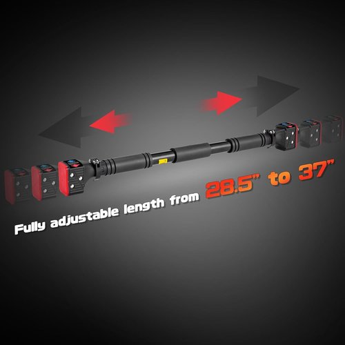 leikefitness Pull-Up Bar For Door Frame Chin Up Bar Upper Body Workout Adjustable Portable Training Pull-Up Bars Bars without Screw - Adjustable Width Locking Mechanism