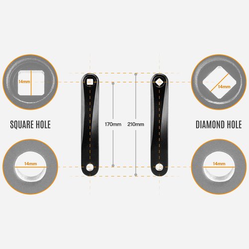 Epessa Crank Arm Left Available in Diamond Hole and Square Hole,170mm