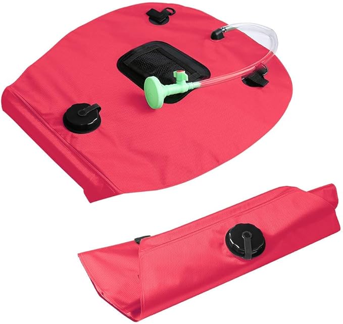 Solar Shower Bag | 5 Gal/20L Solar Heating Camping Shower Bag | Removable Hose | On-Off Switchable Shower Head | Ducha Portatil | Traveling Shower | Portable Shower for Beach Swimming, Hiking