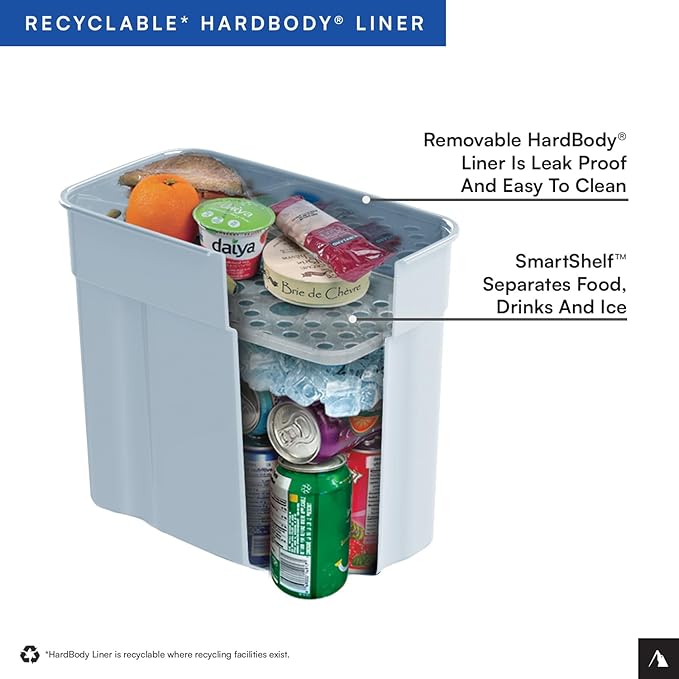 Arctic Zone Titan Deep Freeze Cooler - Zipperless Hardbody Cooler - Small & Large Capacity- Beach & Camping Cooler - Deep Freeze Insulation, HardBody Liner, and SmartShelf