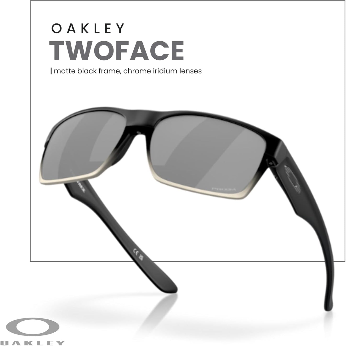 OAKLEY Twoface OO9189 Square Sunglasses For Men+ Bundle Accessory Leash Kit, Microfiber Pouch