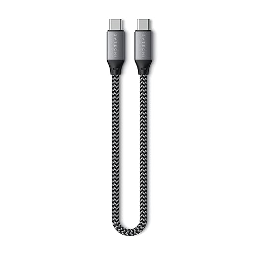 Satechi USB C to USB C Cable, USB4 Cable with 100W Power Delivery, up to 8K at 60Hz, 40Gbps Data Transfer, for MacBook, iPhone 16/15, iPad and More - 10in/25cm