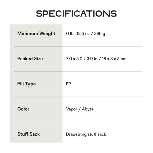 NEMO Equipment Tracer Blaze Sleeping Bag Liner - Vapor - Long