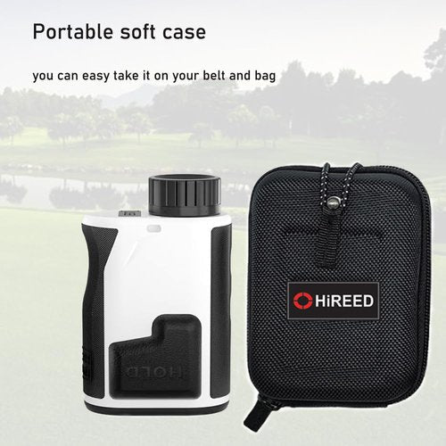 HiREED Golf Rangefinder with Slope 1200 Yards Laser Range Finder Golf Continuous Scan Flag Lock Vibration, 7X Magnification Strong Magnet USB Rechargeable Range Finders with Magnet Stripe