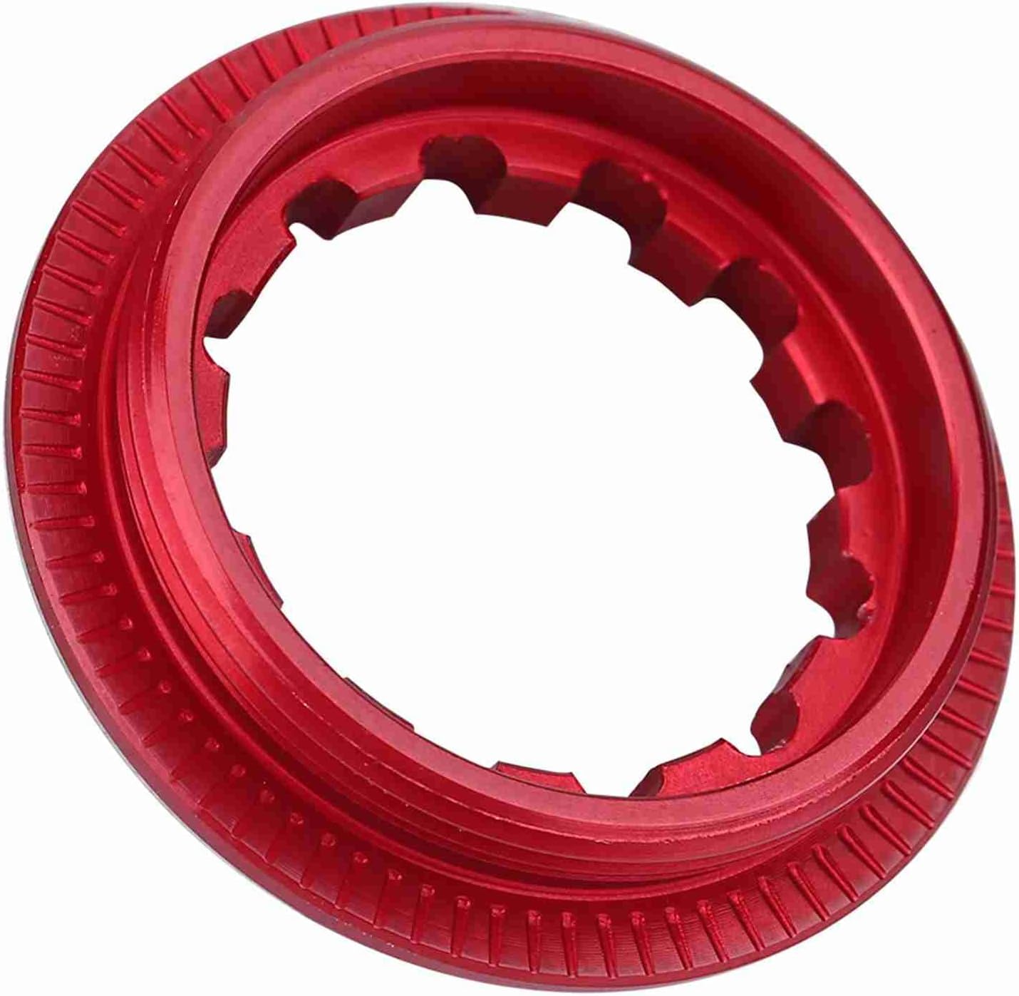 VGEBY Cassette Lockring, Cassette Lock Ring for 7-11 Speed Mountain Bike (Red) Cassette Lockring