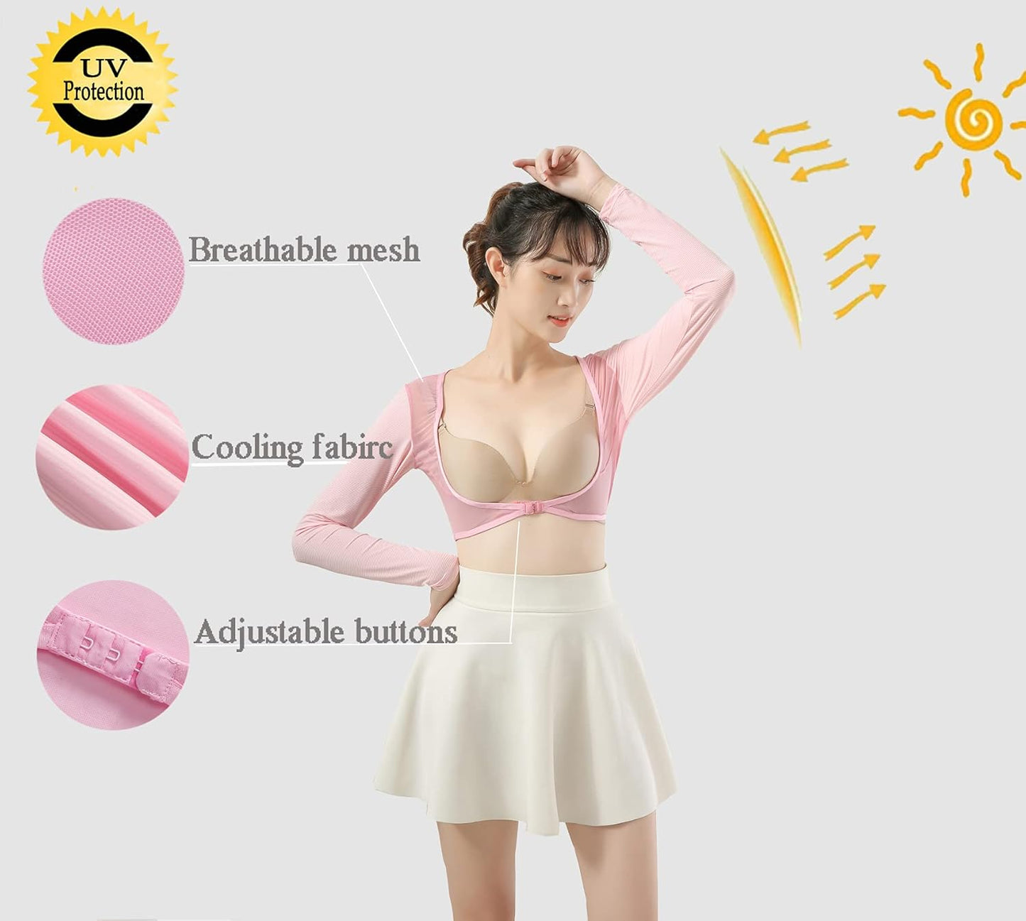 Women's Golf Cooling Shawl Outdoor Sun Protection Arm Sleeves