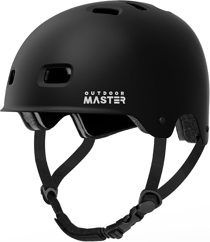OutdoorMaster Skateboard Cycling Helmet-Beetles Snug,Bike Helmet for Adults, Youth & Kids-Two Removable Liners Ventilation Multi-Sport Commuter Scooter Roller Skate Inline Skating Longboard