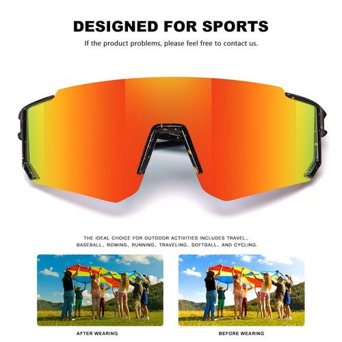 AWGSEE 3 Pack Kids Baseball Sunglasses Youth Sports Football Softball Sunglasses for Girls Boys UV400 Protection