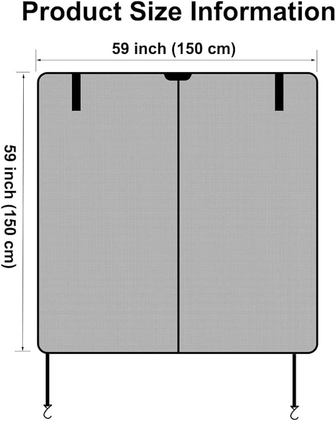 Ovege Car Tailgate Mesh Screen for SUV Bug Screens for Car Tent, Magnetic Mosquito Net for Car Camping Essentials, Car Camping Accessories（Black-Tailgate）