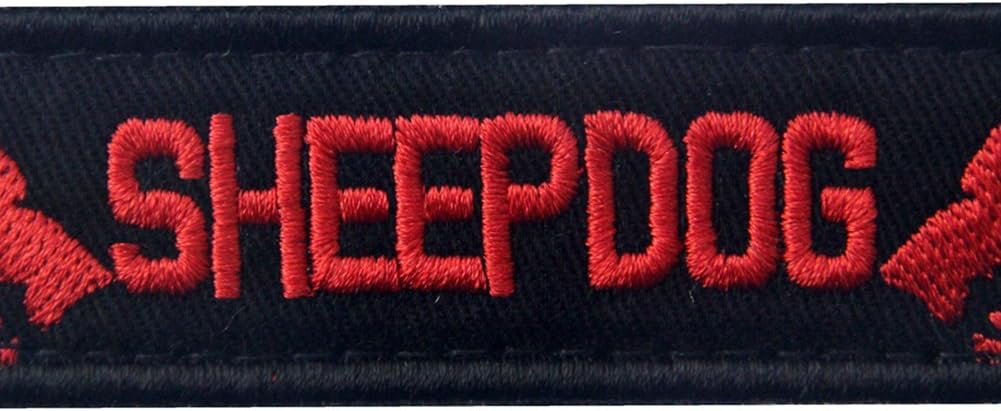 Sheepdog Tactical Military Embroidered Morale Hook & Loop Patch - Red