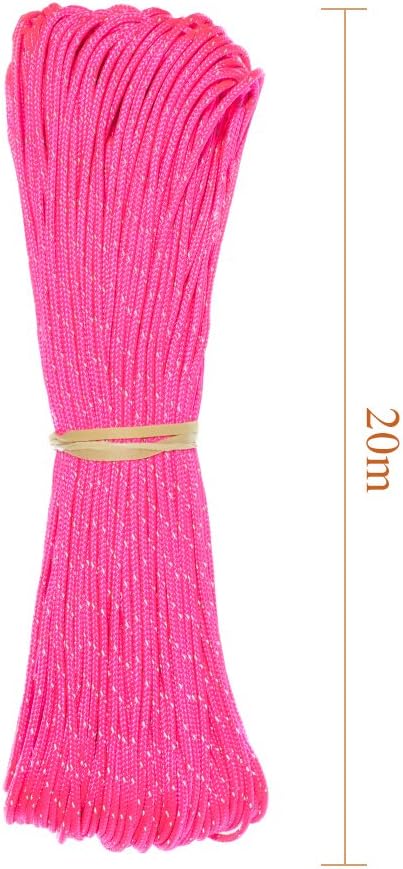 Paracord Planet 1.8mm Fluorescent Reflective Guyline Tent Rope Cord Camping Paracord