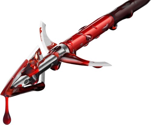 Bloodsport Gravedigger 4-Blade Hunting Hybrid Mechanical Broadhead with Cut-on-Contact Tip - 100 Grains | 1" Fixed 1.75" Mechanical Cutting Diameter | 3 Pack