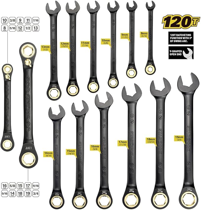 TRUE MECHANIC 312-Piece Mechanics Tool Set and Socket Set, Professional, SAE/Metric
