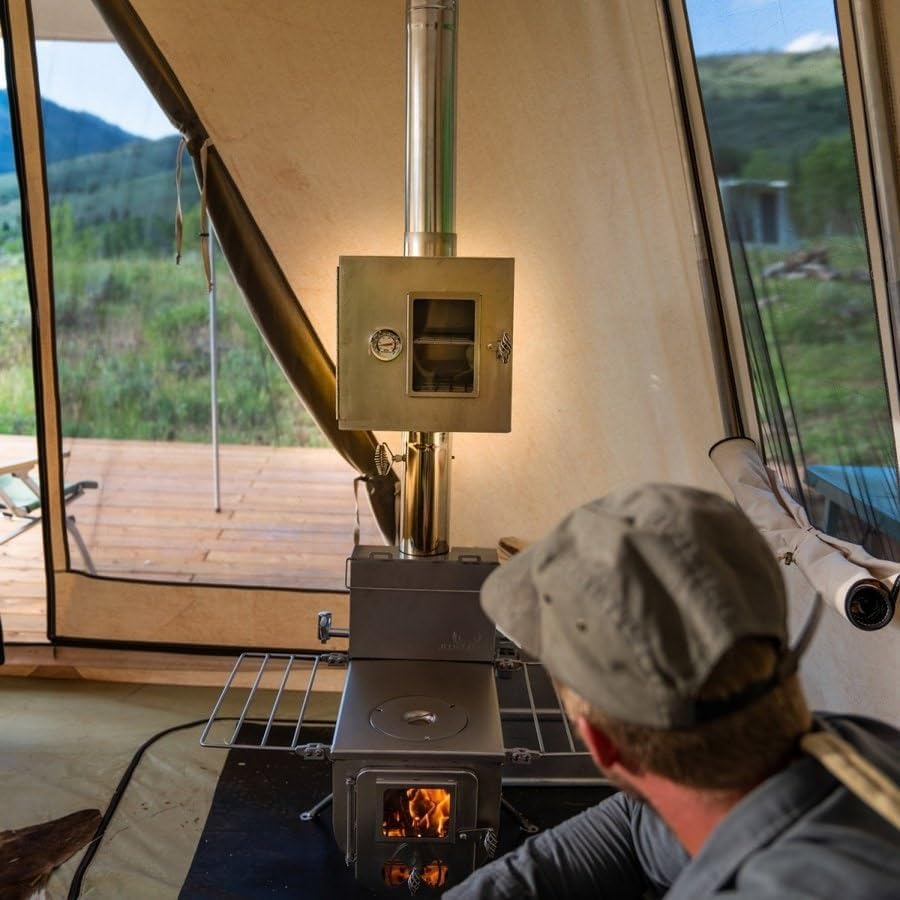 Winnerwell Pipe Oven 2.5 Inch | Compatible with Medium Size Winnerwell Tent Stoves with 2.5 Inch Chimney Pipe
