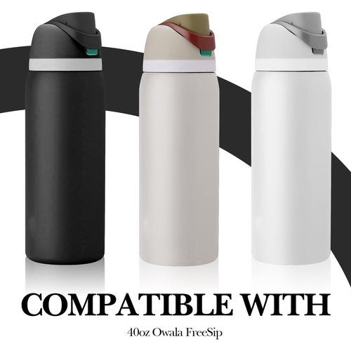 Linkidea Water Bottle Carrier with Strap Compatible with Owala FreeSip 40oz Water Bottle, Neoprene Waterbottle Sling Bag Holder, Shoulder Strap, Black