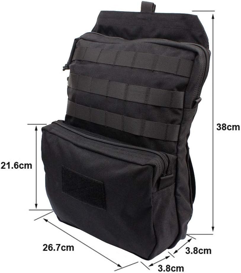 Tactical Molle Hydration Carrier (Bladder is not Included), Tactical Mobility 3-Liter Hydration Pack for Hiking, Biking, Climbing