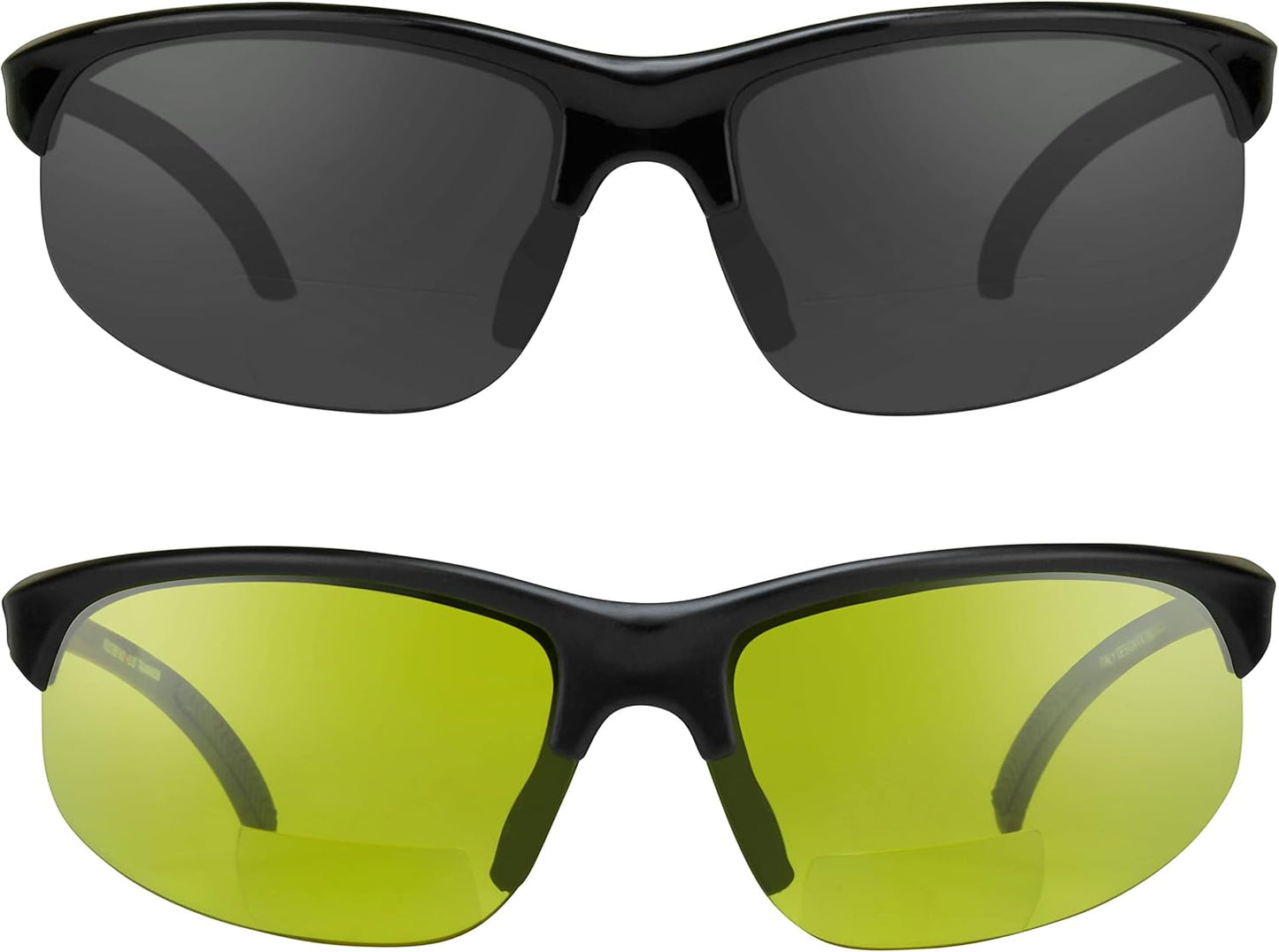 proSPORT BIFOCAL Sunglasses Readers Tinted Mens Womens High Definition Amber Yellow Smoke +1.50 +1.75 +2.00 +2.25 +2.50