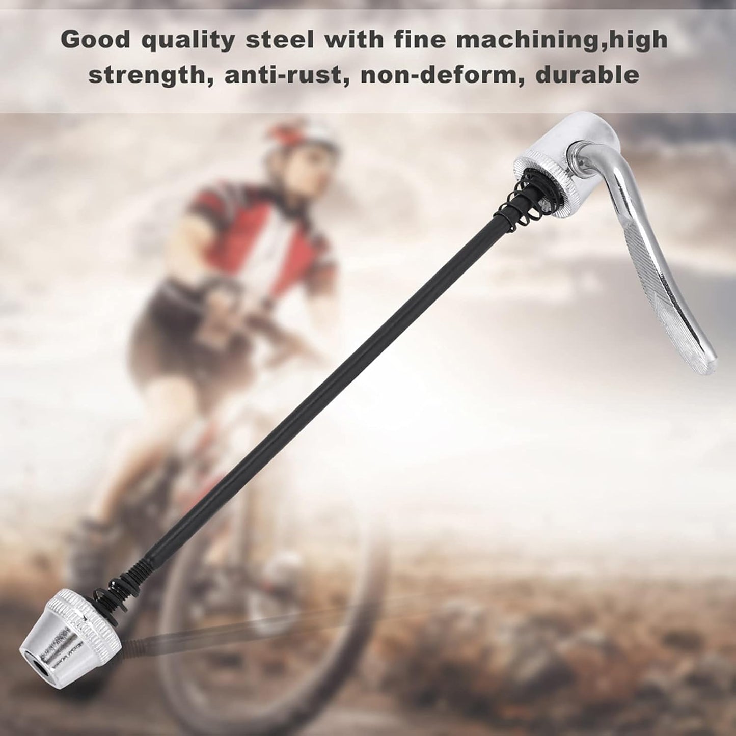VGEBY Skewer, Steel Quick Release Wheel Clip Skewer Cycling Accessory for Road Long Skewer Conquer Trainer Skewer Skewer Quick Release Skewer