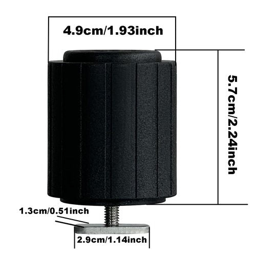 2 Pack Fishing Rod Holder with Track Mount Universal T-Shaped Screw Mounted on Rail for Kayak, Canoe, Fishing Boat (2Pack Rod Holders)