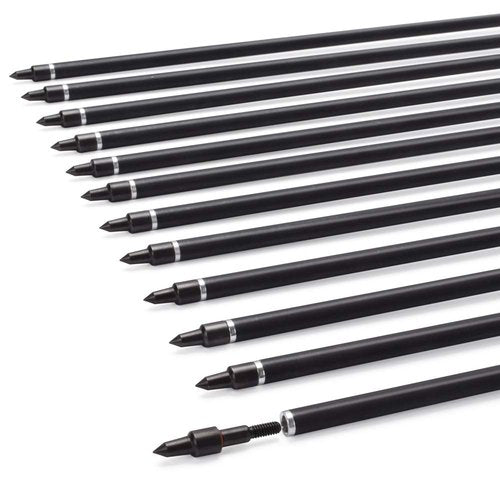 Archery Carbon Arrow Hunting Target Practice Arrows 26 Inch with Removable Tips for Compound & Recurve Bow 500 Spine 6PCS
