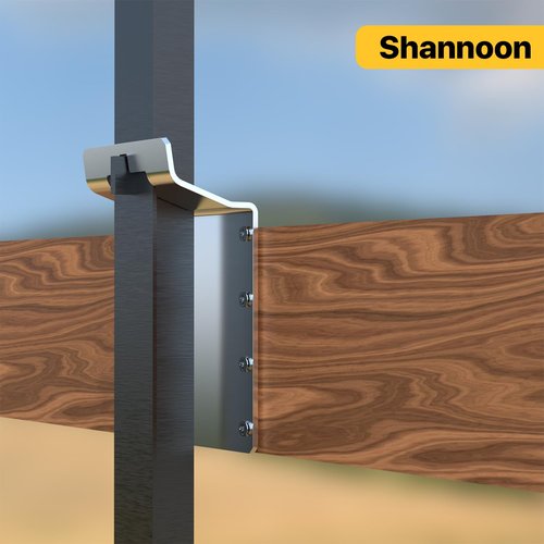 Wuno Shop T Post Brackets Vertical, T Post Mounting Bracket for T Shape Wood Fence Posts, T Target Hanger, T-Post Lumber Brackets for Posting Signs, Bird House Feeder, Mailbox-6 Pcs