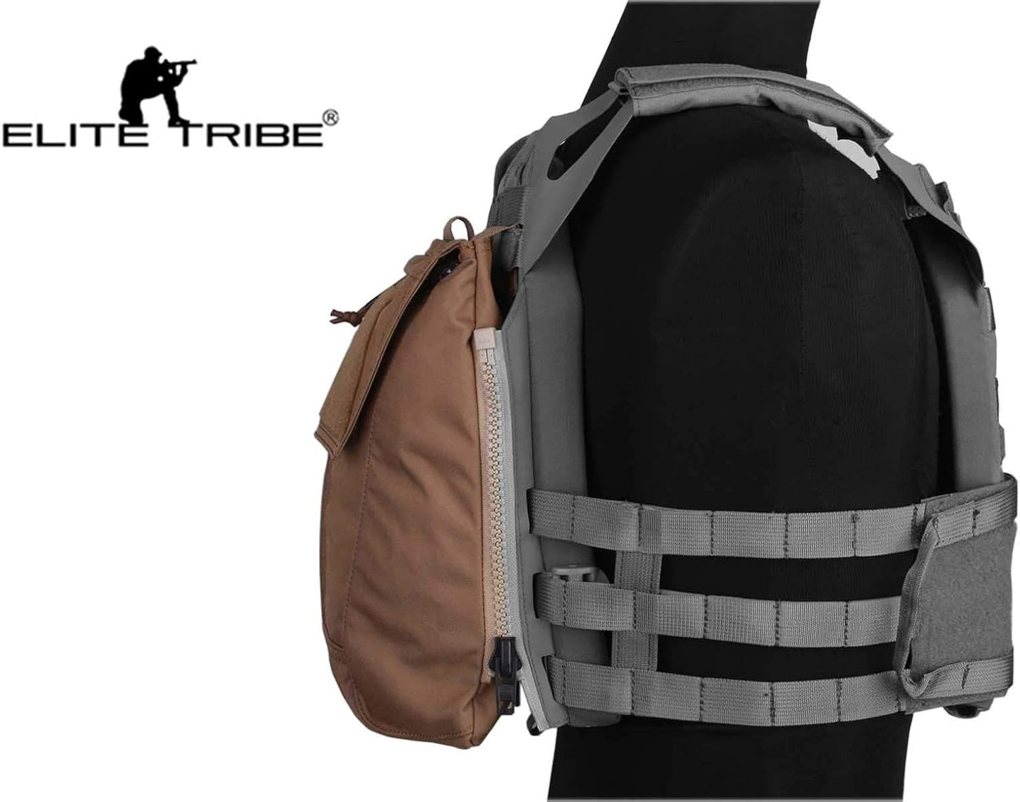 Tactical Pouch Zip-ON Panel for Vest Plate Carrier AVS JPC2.0 CPC Gear