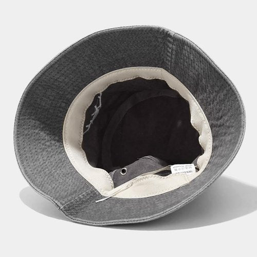 XYIYI Grey Mountain Washed Bucket Hat Vintage Packable Summer Beach Fishing Hat Sun Hats for Men Women