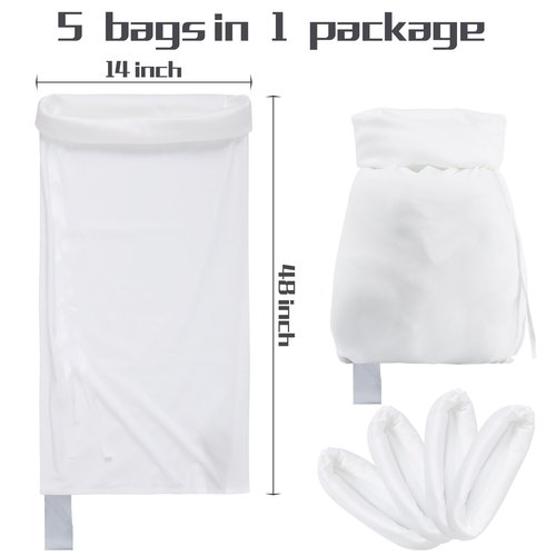 Yao Suo Elk Game Bags- 5-Pack Reusable Heavy-Duty Game Bag Hunting, Breathable Meat Hunting Bag, Elk Hunting Gear with Reflective Strip for Elk, Caribou, Deer, Moose, Antelope, 48" x 4, 28" x 1
