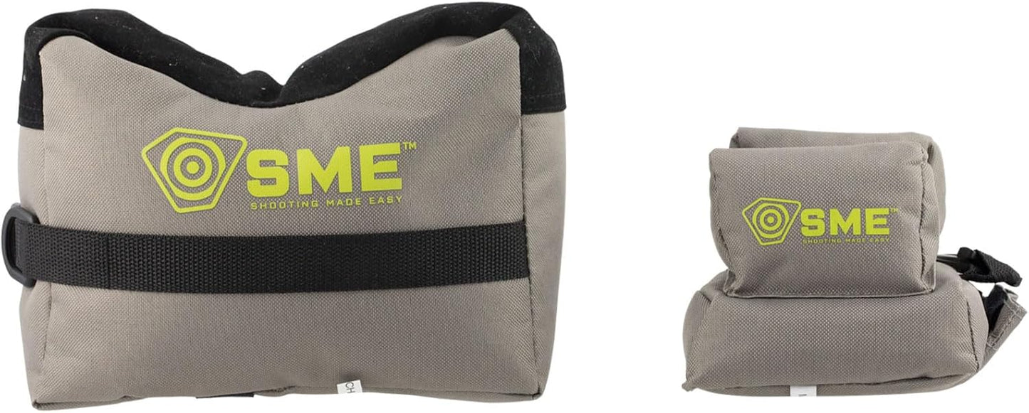 SME 2 Piece Shooting Bags | Durable Versatile Front & Rear Shooting Bags with Non-Slip Bottom & Suede Leather Topper