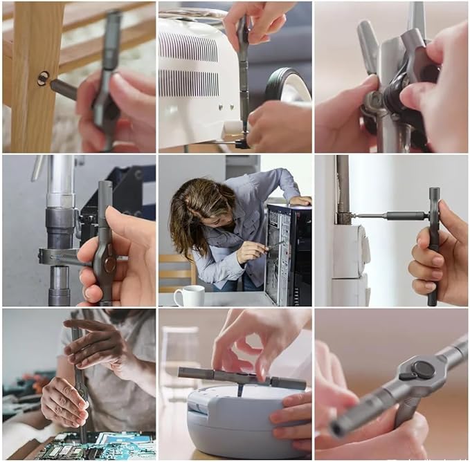 42 in 1 Magnetic Screwdriver Set, DIY Ratchet Screwdriver Set, Multi Bit Magnetic Drive Set with Detachable Ratchet Handle, Portable Compact Repair Tool Kit for Home Furniture Computer Bicycle