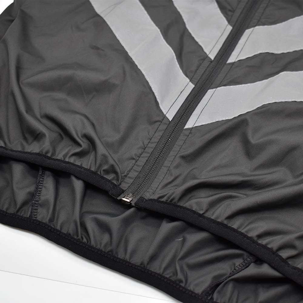 WOSAWE Men's High Visibility Cycling Wind Jacket Water Resistance Reflective Windbreaker