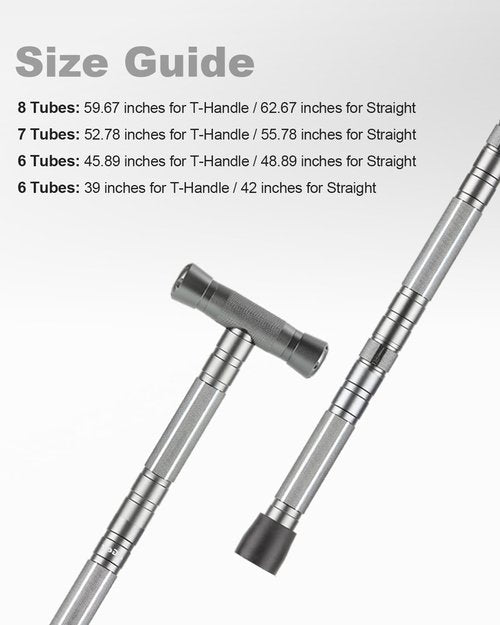 aiGear Tactical Walking Stick - Upgraded Survival Hiking Stick with Outdoor Multi-Tool Gear Trekking Poles for Outdoor Adventures, Trekking, Survival Hiking Tactical Tool
